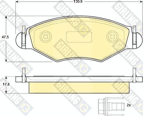 Girling 6115004 - Гальмівні колодки, дискові гальма autozip.com.ua