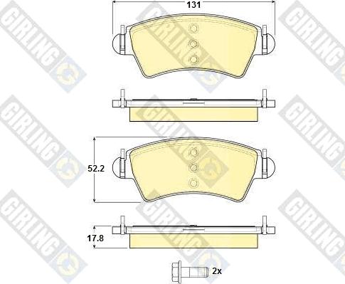 Girling 6115014 - Гальмівні колодки, дискові гальма autozip.com.ua