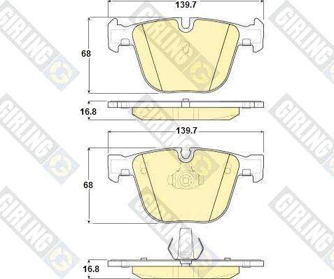 Girling 6115022 - Гальмівні колодки, дискові гальма autozip.com.ua