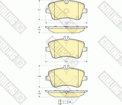 Girling 6115141 - Гальмівні колодки, дискові гальма autozip.com.ua