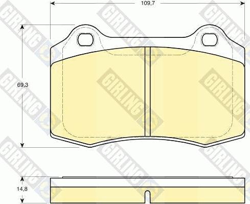 Girling 6115139 - Гальмівні колодки, дискові гальма autozip.com.ua