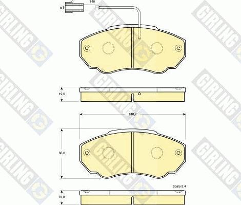 Girling 6115179 - Гальмівні колодки, дискові гальма autozip.com.ua