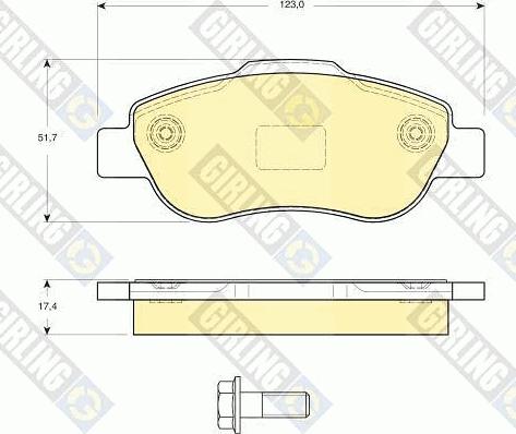 Girling 6115894 - Гальмівні колодки, дискові гальма autozip.com.ua