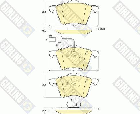 Girling 6115382 - Гальмівні колодки, дискові гальма autozip.com.ua