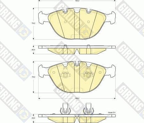 Girling 6115292 - Гальмівні колодки, дискові гальма autozip.com.ua