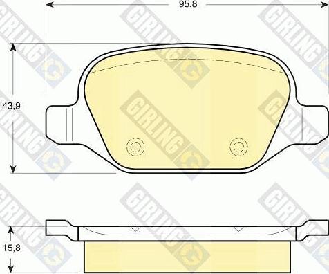 Girling 6115201 - Гальмівні колодки, дискові гальма autozip.com.ua