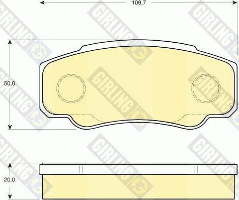 Girling 6115219 - Гальмівні колодки, дискові гальма autozip.com.ua