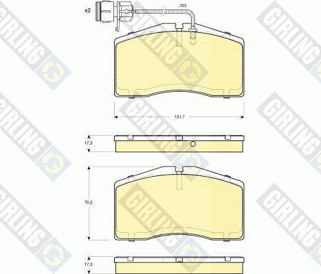 Girling 6115239 - Гальмівні колодки, дискові гальма autozip.com.ua