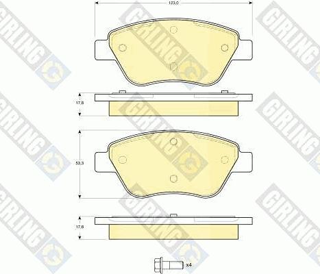 Girling 6115794 - Гальмівні колодки, дискові гальма autozip.com.ua