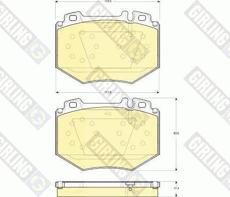 Girling 6115759 - Гальмівні колодки, дискові гальма autozip.com.ua