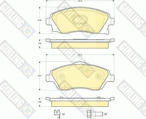 Girling 6115701 - Гальмівні колодки, дискові гальма autozip.com.ua