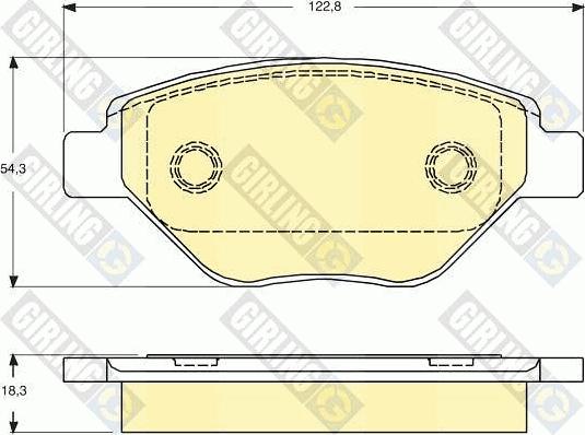 Girling 6115714 - Гальмівні колодки, дискові гальма autozip.com.ua