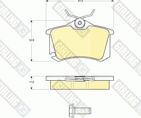 Girling 6115781 - Гальмівні колодки, дискові гальма autozip.com.ua