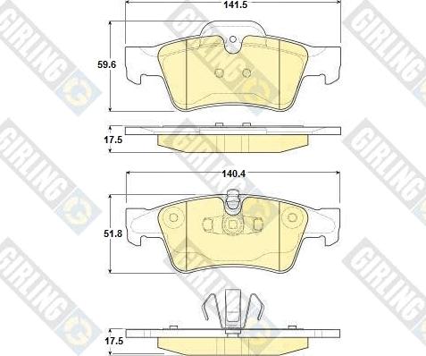 Girling 6116432 - Гальмівні колодки, дискові гальма autozip.com.ua