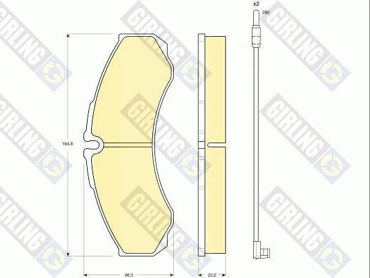 Girling 6116099 - Гальмівні колодки, дискові гальма autozip.com.ua