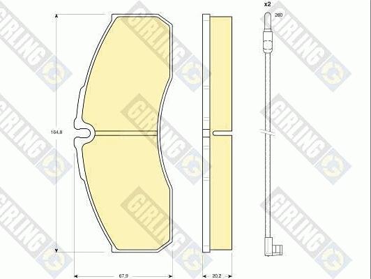 Girling 6116109 - Гальмівні колодки, дискові гальма autozip.com.ua