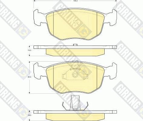 Girling 6116182 - Гальмівні колодки, дискові гальма autozip.com.ua