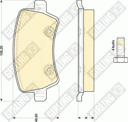 Girling 6116851 - Гальмівні колодки, дискові гальма autozip.com.ua