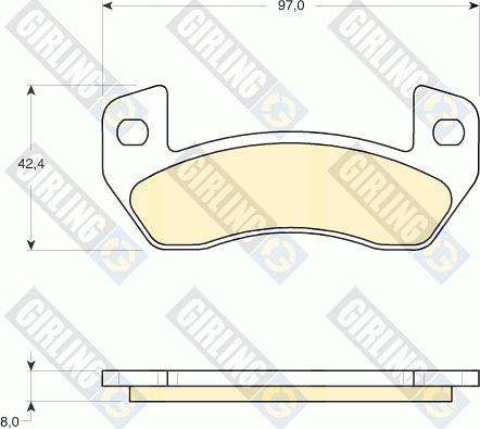 Girling 6116809 - Гальмівні колодки, дискові гальма autozip.com.ua