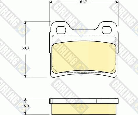 Girling 6116392 - Гальмівні колодки, дискові гальма autozip.com.ua