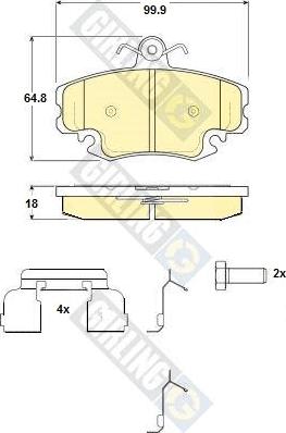 Girling 6116341 - Гальмівні колодки, дискові гальма autozip.com.ua