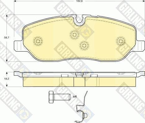 Girling 6116311 - Гальмівні колодки, дискові гальма autozip.com.ua