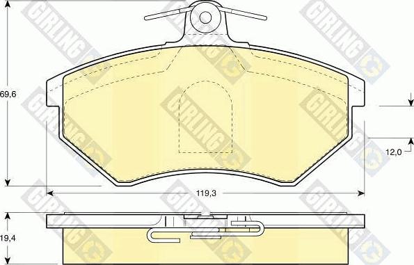 Girling 6110441 - Гальмівні колодки, дискові гальма autozip.com.ua