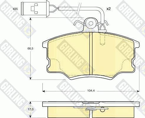 Girling 6110541 - Гальмівні колодки, дискові гальма autozip.com.ua