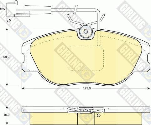 Girling 6110581 - Гальмівні колодки, дискові гальма autozip.com.ua