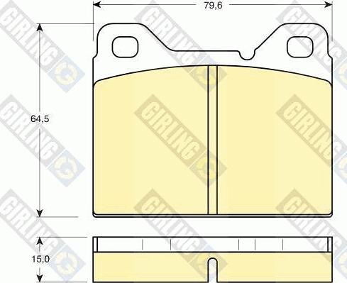 Girling 6110652 - Гальмівні колодки, дискові гальма autozip.com.ua