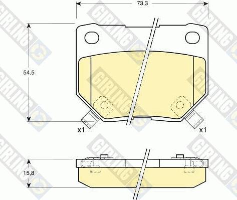 Girling 6110079 - Гальмівні колодки, дискові гальма autozip.com.ua