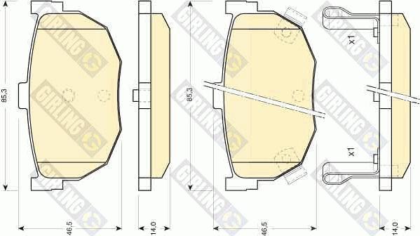 Girling 6110109 - Гальмівні колодки, дискові гальма autozip.com.ua