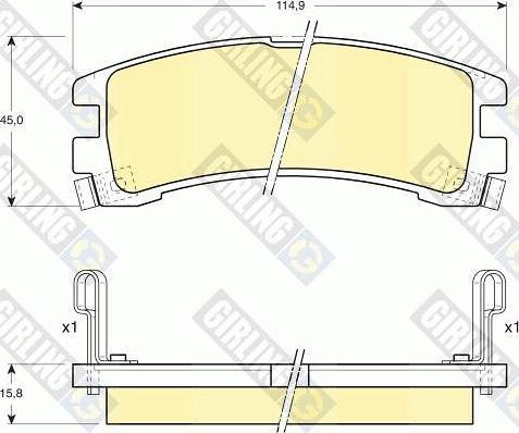 Girling 6110189 - Гальмівні колодки, дискові гальма autozip.com.ua