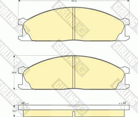 Girling 6110179 - Гальмівні колодки, дискові гальма autozip.com.ua