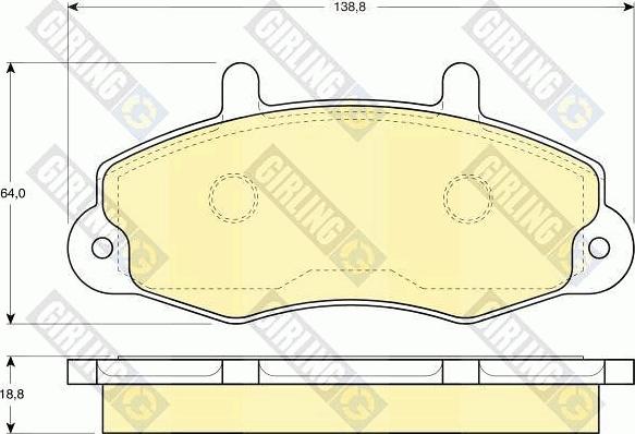 Girling 6110844 - Гальмівні колодки, дискові гальма autozip.com.ua