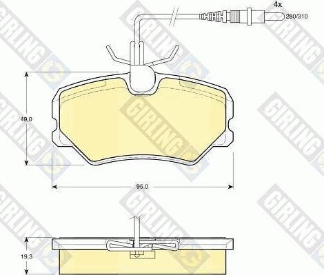 Girling 6110391 - Гальмівні колодки, дискові гальма autozip.com.ua