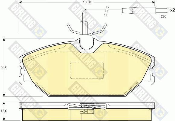 Girling 6110301 - Гальмівні колодки, дискові гальма autozip.com.ua