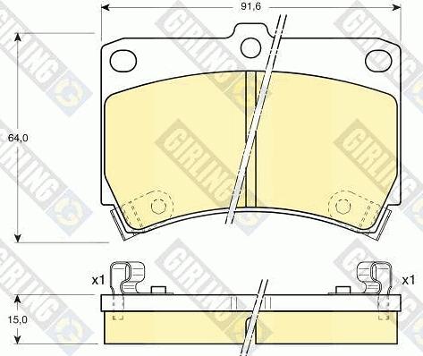 Girling 6110249 - Гальмівні колодки, дискові гальма autozip.com.ua