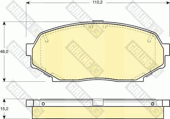 Girling 6110289 - Гальмівні колодки, дискові гальма autozip.com.ua