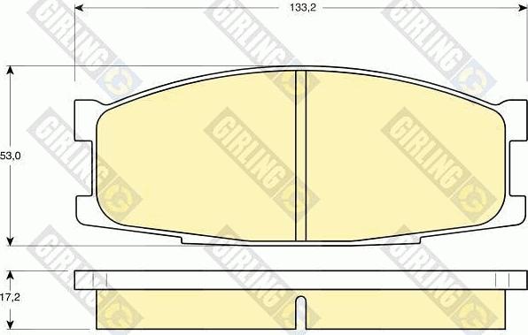 Girling 6110229 - Гальмівні колодки, дискові гальма autozip.com.ua