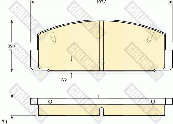 Girling 6110279 - Гальмівні колодки, дискові гальма autozip.com.ua