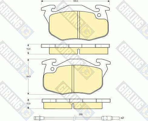 Girling 6110793 - Гальмівні колодки, дискові гальма autozip.com.ua