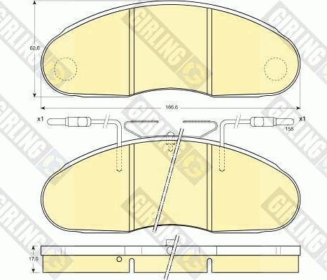 Girling 6110773 - Гальмівні колодки, дискові гальма autozip.com.ua