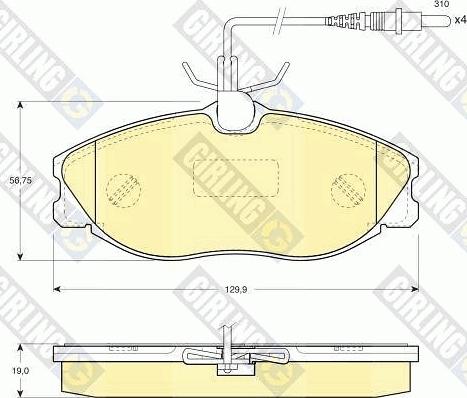 Girling 6111941 - Гальмівні колодки, дискові гальма autozip.com.ua