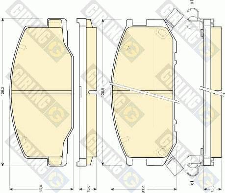 Girling 6111909 - Гальмівні колодки, дискові гальма autozip.com.ua