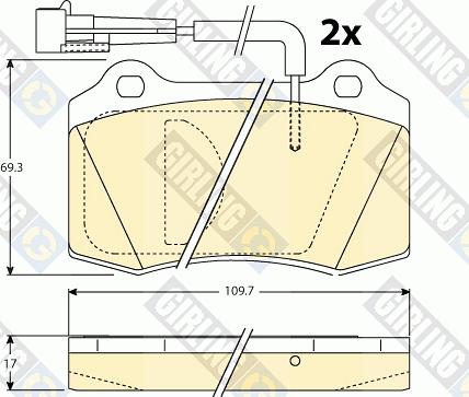 Girling 6111919 - Гальмівні колодки, дискові гальма autozip.com.ua