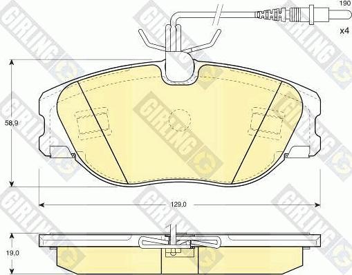 Girling 6111481 - Гальмівні колодки, дискові гальма autozip.com.ua