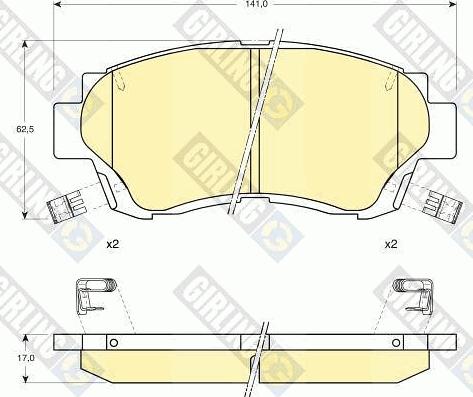 Girling 6111429 - Гальмівні колодки, дискові гальма autozip.com.ua