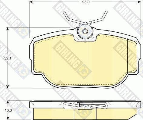 Girling 6111551 - Гальмівні колодки, дискові гальма autozip.com.ua