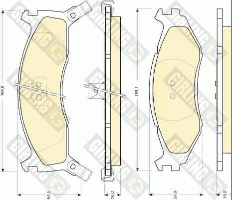 Girling 6111585 - Гальмівні колодки, дискові гальма autozip.com.ua